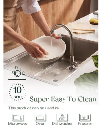 54 oz Large Salad Serving Bowls, Ceramic Soup Bowls, 10'' Plates Bowls Set of 4 for Kitchen Meal Prep