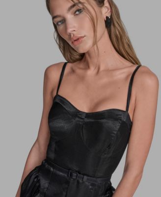 Women's Sweetheart Neck Midi Dress