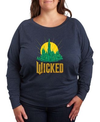 Plus Size Wicked French Terry Long-Sleeve Pullover Top