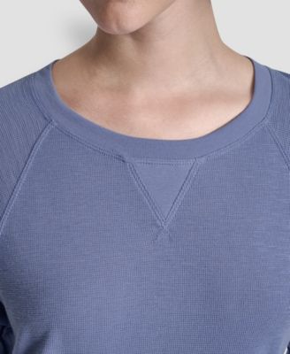 Women's Mini Slub Waffle Three-Quarter-Sleeve T-Shirt