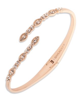 Glass Crystal Bypass Cuff Bracelets (also in Gold-Tone and Rose Gold-Tone)