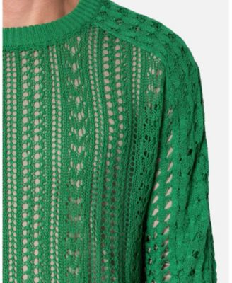 Men's Crochet Knit Sweater