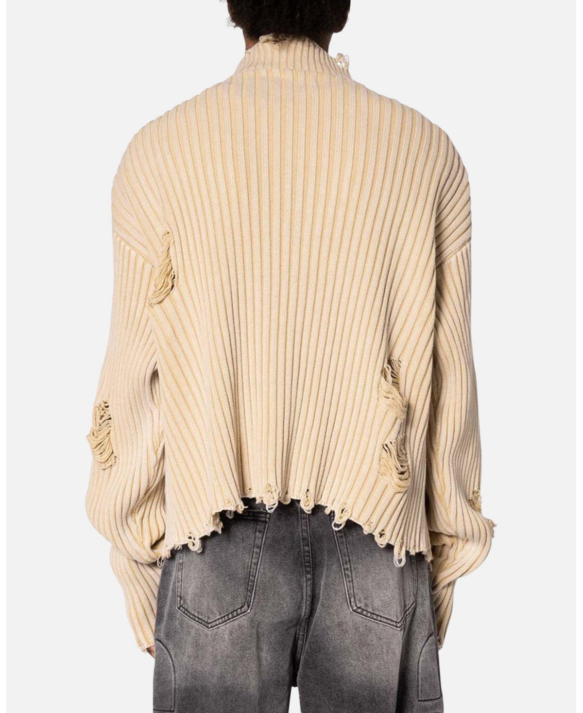 mnml Men's Distressed Crop Knit Sweater