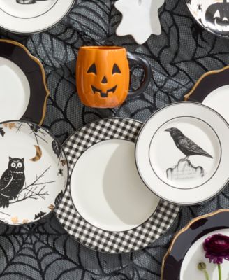 Gingham Dinner Plates, Set of 4