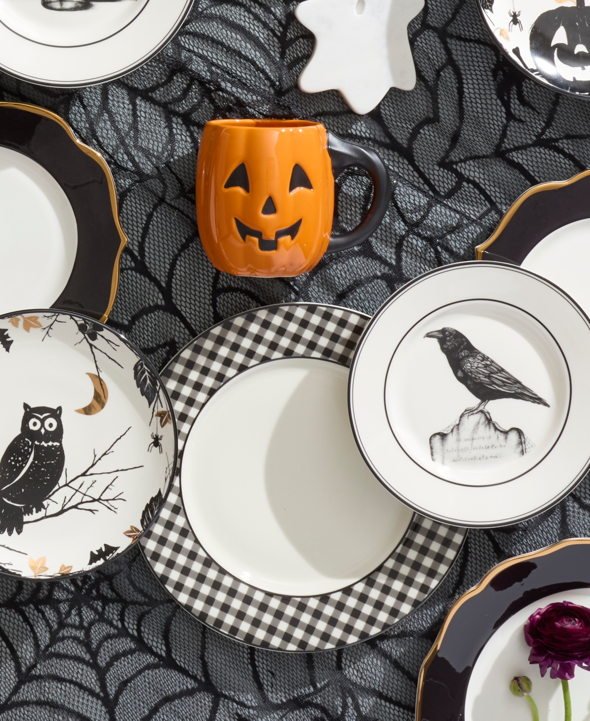 Lenox Gingham Dinner Plates, Set of 4