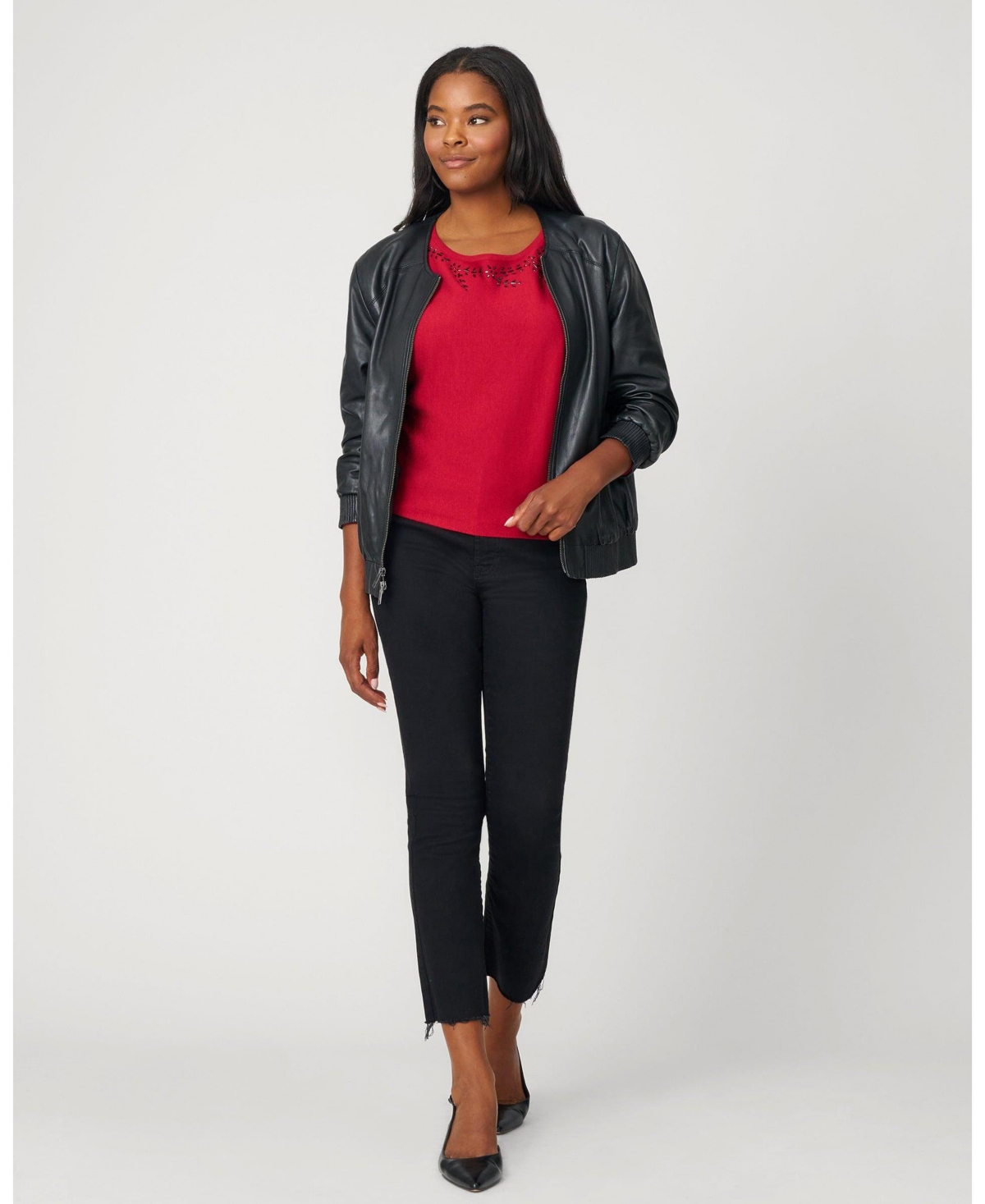 Cable & Gauge Women's Floral Hotfix Dolman Sweater