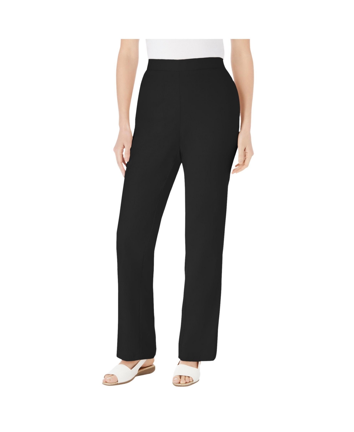 Woman Within Women's Tall Straight Leg Linen Pant