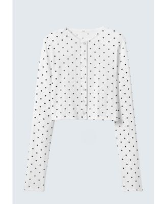 Women's The Cropped Cardigan- Pointelle