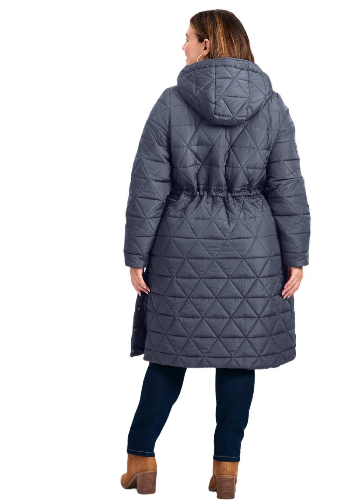 Avenue Women's Plus Quinn Longline Puffer Jacket