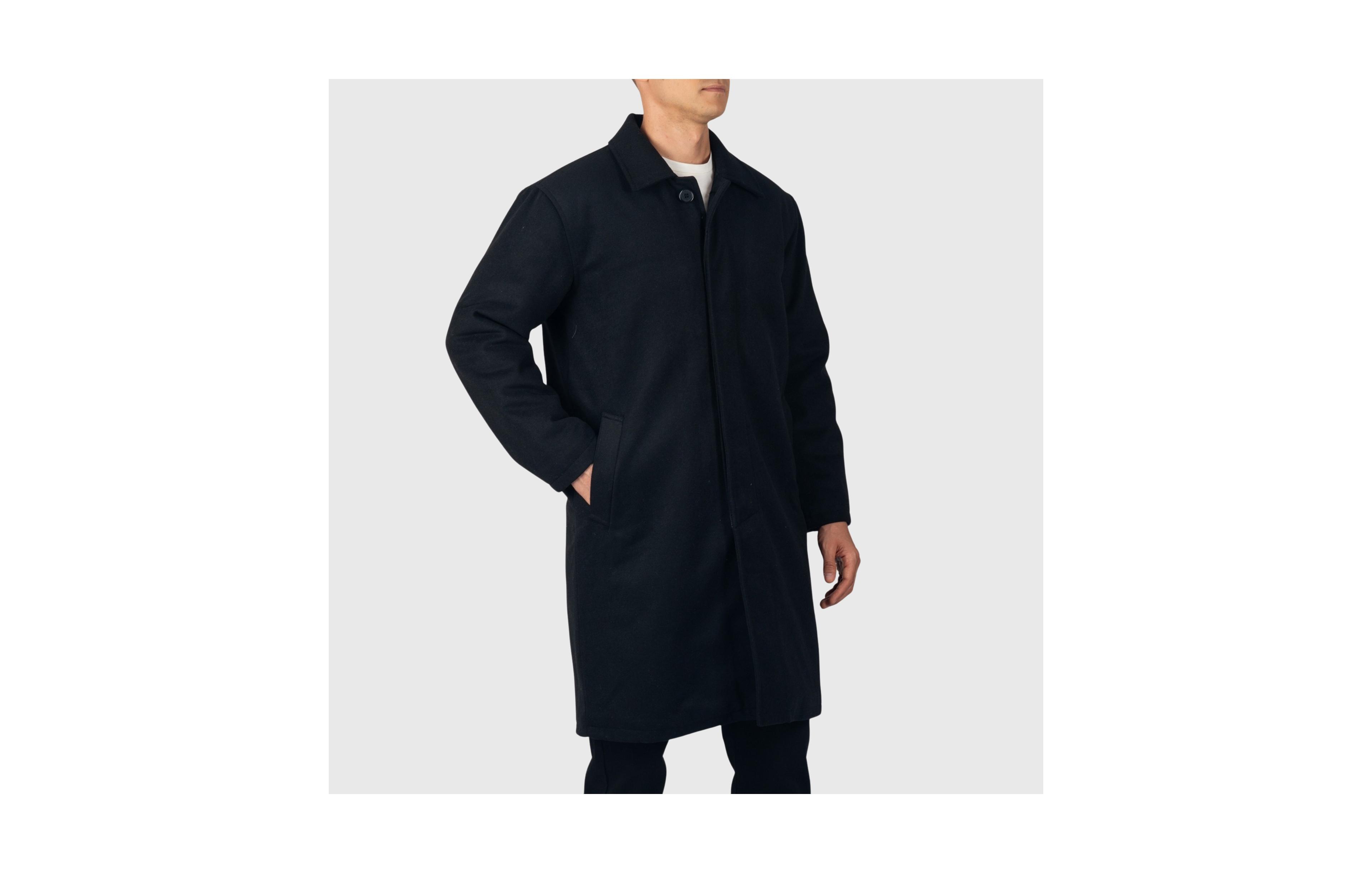 Alpine Swiss Men's Zach Men s Wool Blend Overcoat – Knee-Length Trench Coat, Runs Large for Layering Over Suits or Sweaters