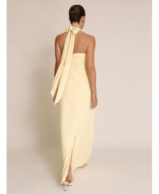 Women's Halter Neck Stretch Bridesmaid Dress