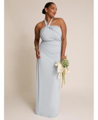Women's Halter Neck Stretch Bridesmaid Dress