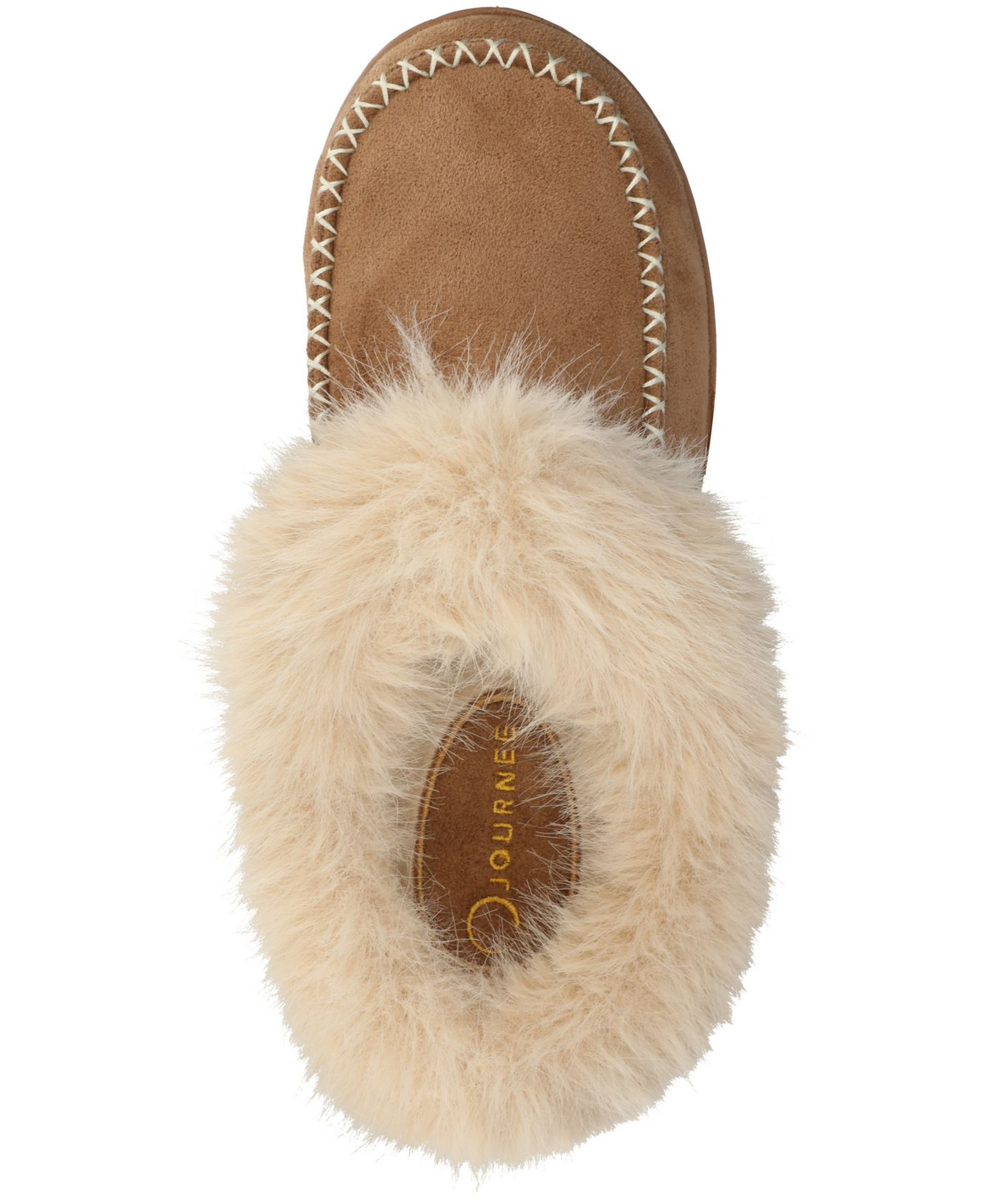 Женские тапочки Journee Collection Taran Cozy Platform Slippers, цвет: Каштановый — фото 4