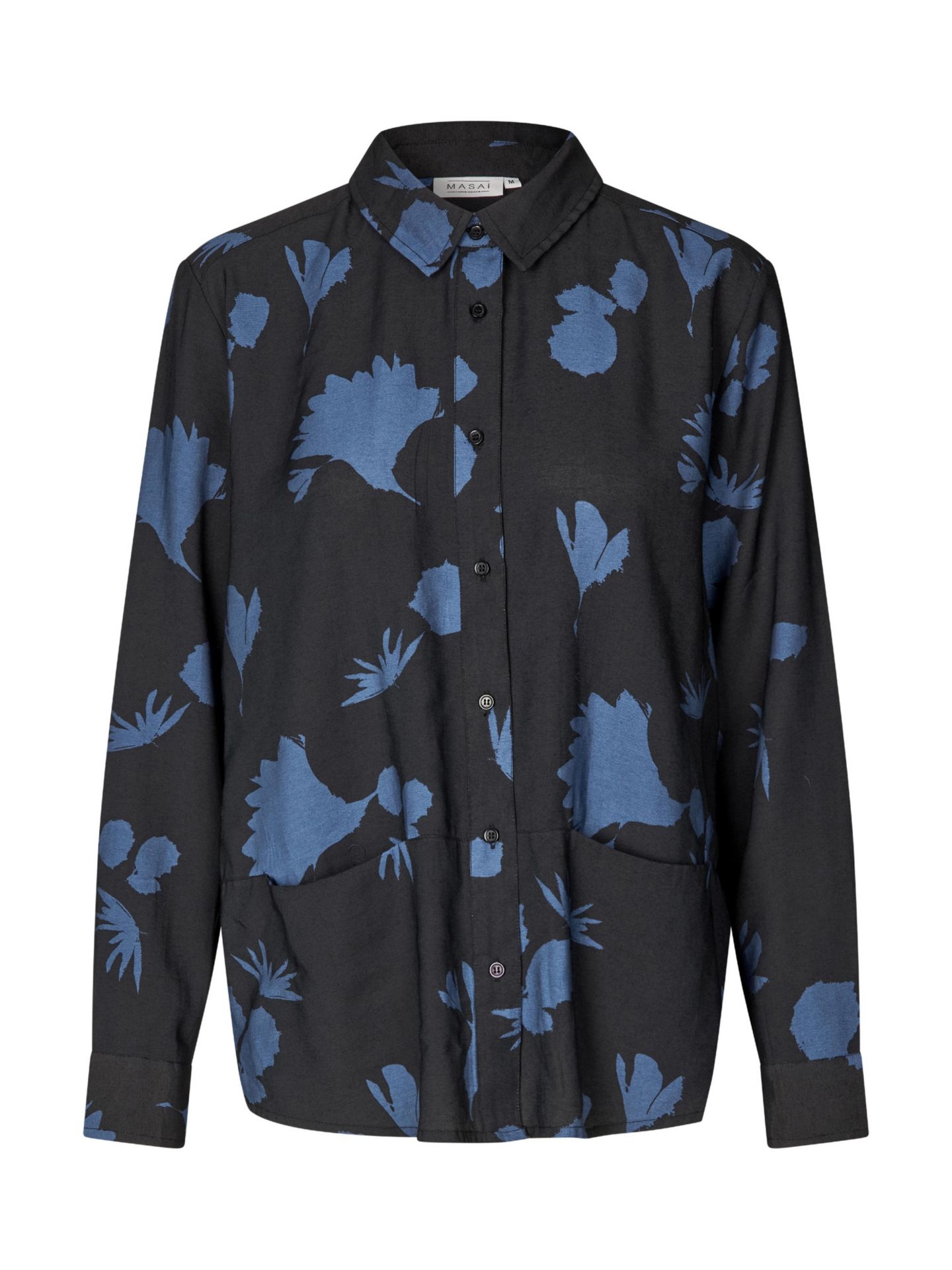 Женская рубашка Masai Copenhagen Inanne Long Sleeve Printed, цвет: Серый синий — фото 7