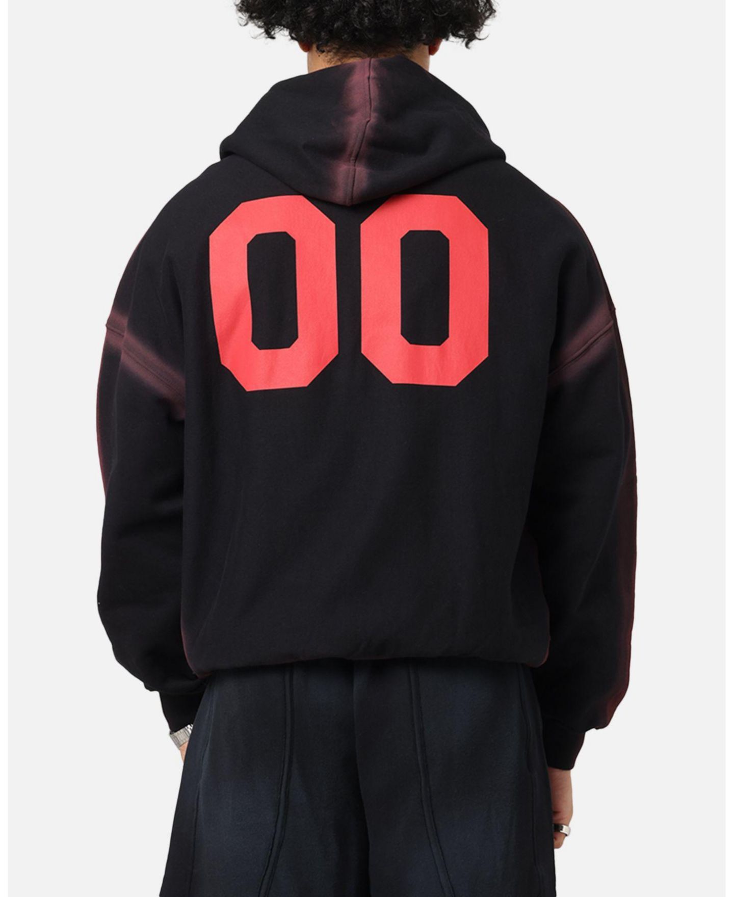 Мужское худи The Anti Order Mosh Boxy Sweatshirt - Sunfade Black/Red M — фото 4