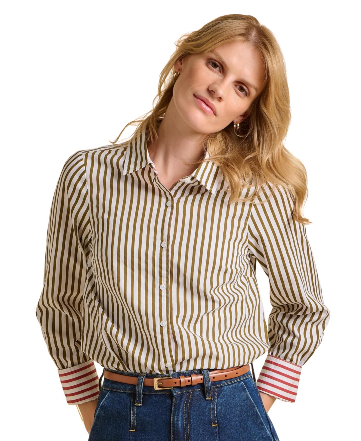 Brakeburn Women's Vicky Long Sleeve Striped Shirt