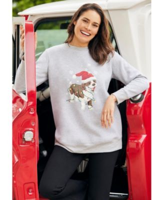 Plus Size Fleece Holiday Sweatshirt