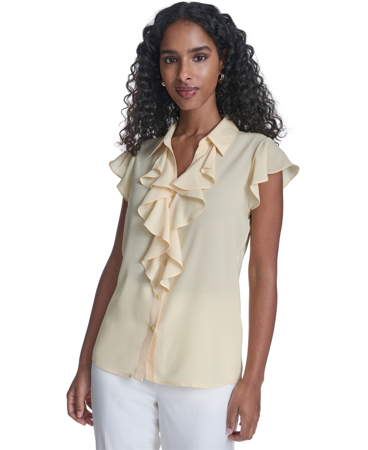 Calvin Klein Women's Solid Short-Sleeve Top