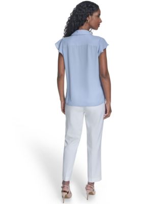 Women's Solid Short-Sleeve Top