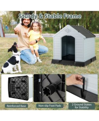 Dog House Pet Puppy Shelter Waterproof Indoor/Outdoor Ventilate