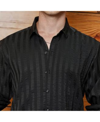 Men's Onyx Black Candy-Striped Shirt