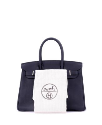 Birkin 30 Handbag Verso Togo with Palladium Hardware