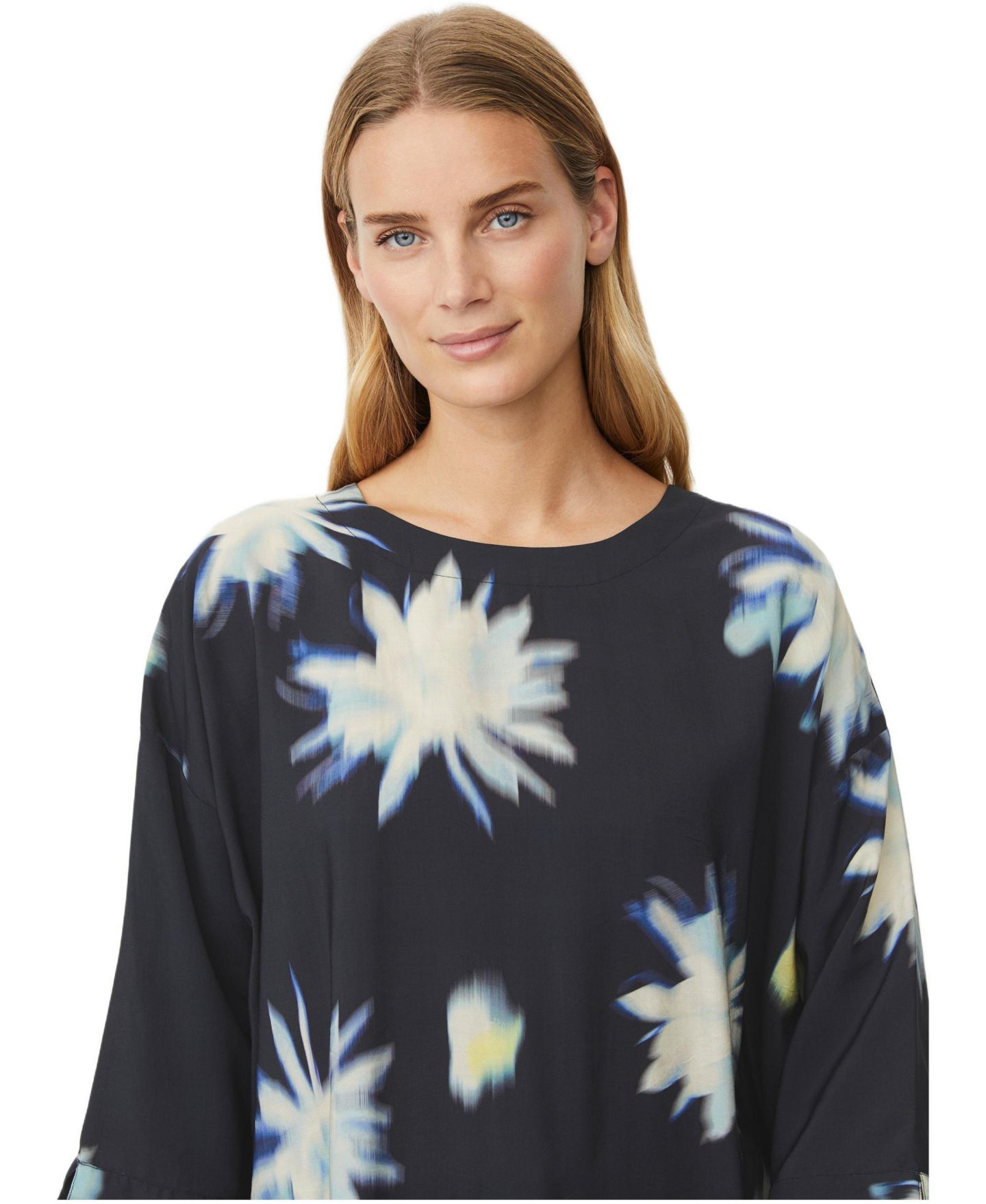 Женская блузка Masai Copenhagen Becca 3/4 Sleeve Round Neck, цвет: Чёрный — фото 2