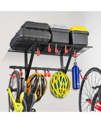 Patented 250 lbs Heavy-Duty Adjustable 16–24" Garage Wall Storage Rack, Multi-Hook Organizer