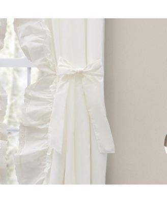 Madelyn Ruffled Victorian Priscillas 1.5" Rod Pocket Curtain Panel 100" x 84" Natural