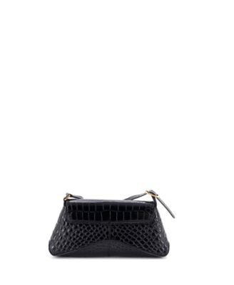 Small XX Flap Street Shoulder Bag Embossed Leather