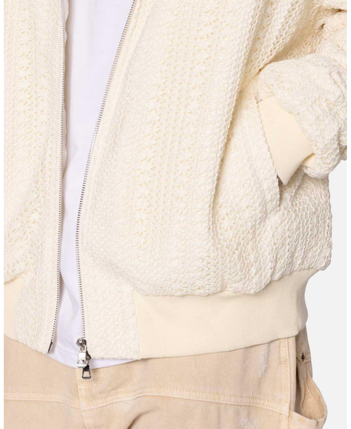 mnml Men's Crochet Bomber Jacket