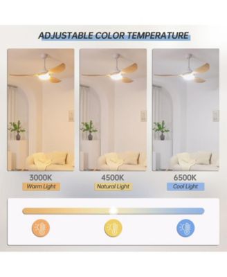 56-inch Modern 3-Blade Ceiling Fans with Led Pendant Lamp and Remote Control