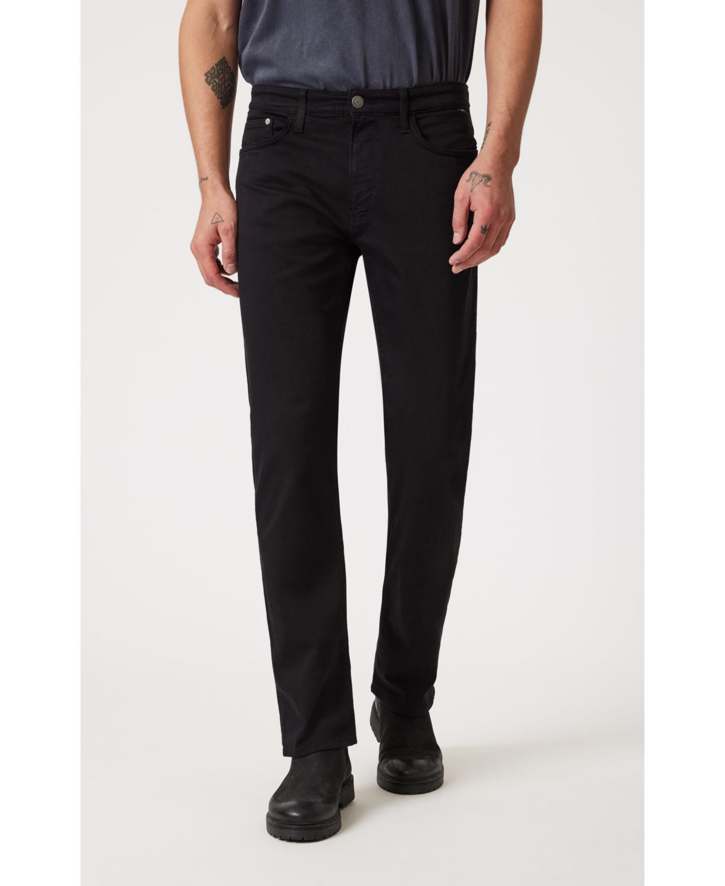 Мужские джинсы Mavi Jeans Zach Straight Leg, цвет: Чёрный — фото 1