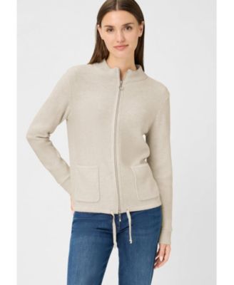 Women's Zip Front Mock Cardigan