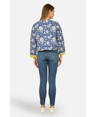 Women's Floral Reversible Cotton Quilted Jacket