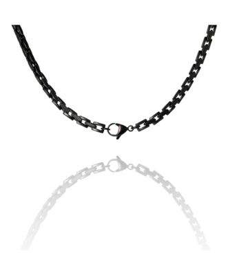Men s Black Stainless Link 22'' Chain Necklace