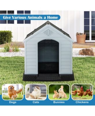 Dog House Pet Puppy Shelter Waterproof Indoor/Outdoor Ventilate