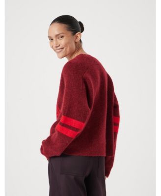 Women's Varsity Jacquard Wool Blend Sweater