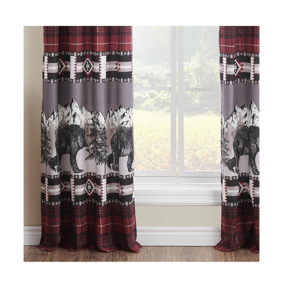Greenland Home Fashions Timberline Curtain Panel Set - 84x84", Red