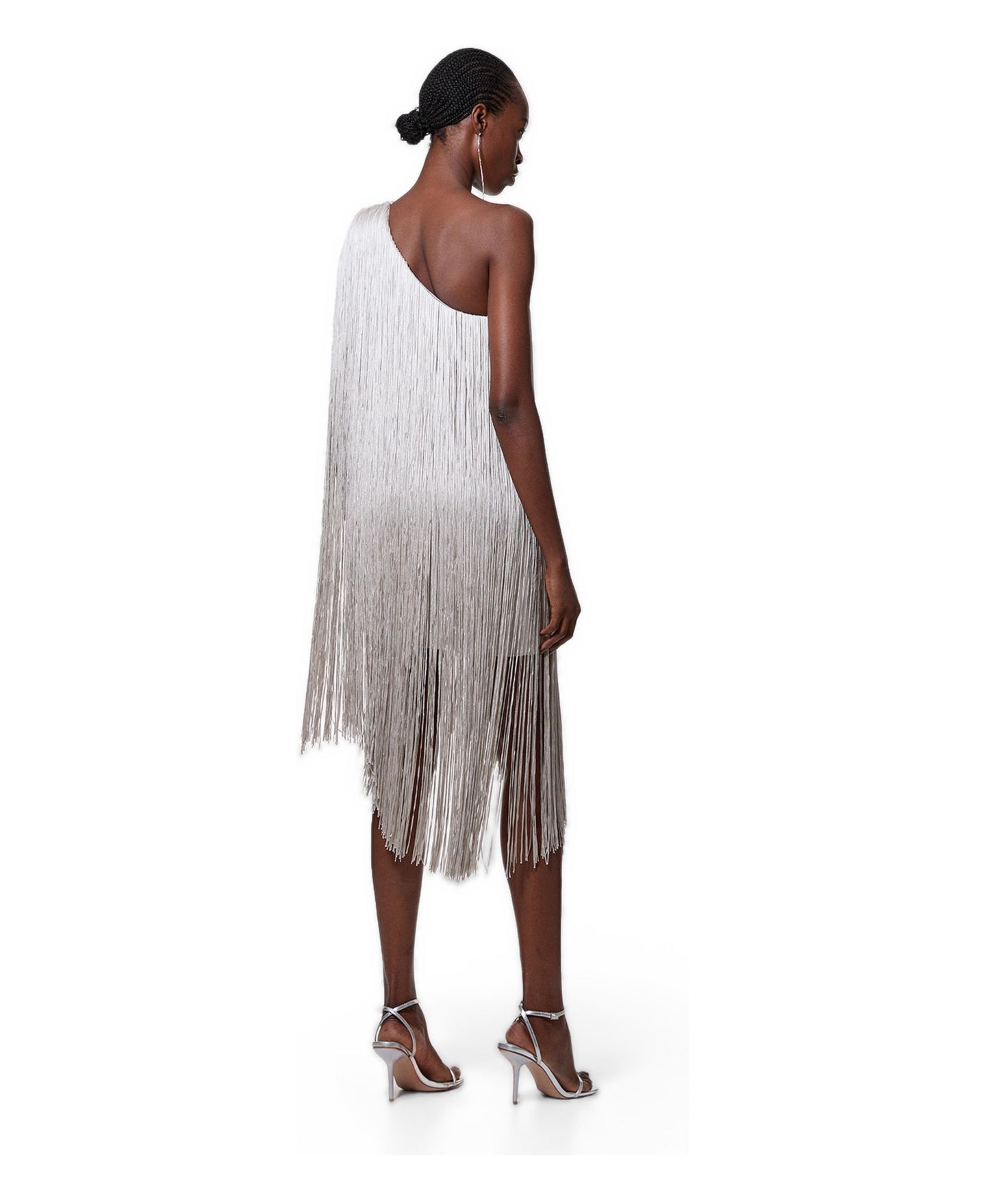 Женское платье Karen Millen Figure Mini Knit, цвет: Серебряный — фото 3