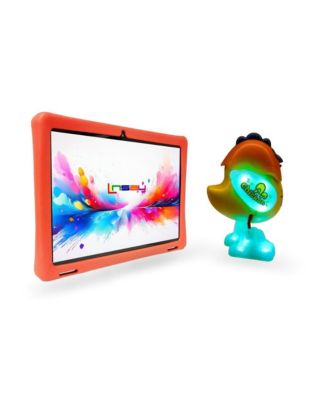 New 10.1" Super Bundle Kids Tablet Octa Core 256GB with Red Defender Case and Smart Chicken Toy Lights and Music show Newest Android 15