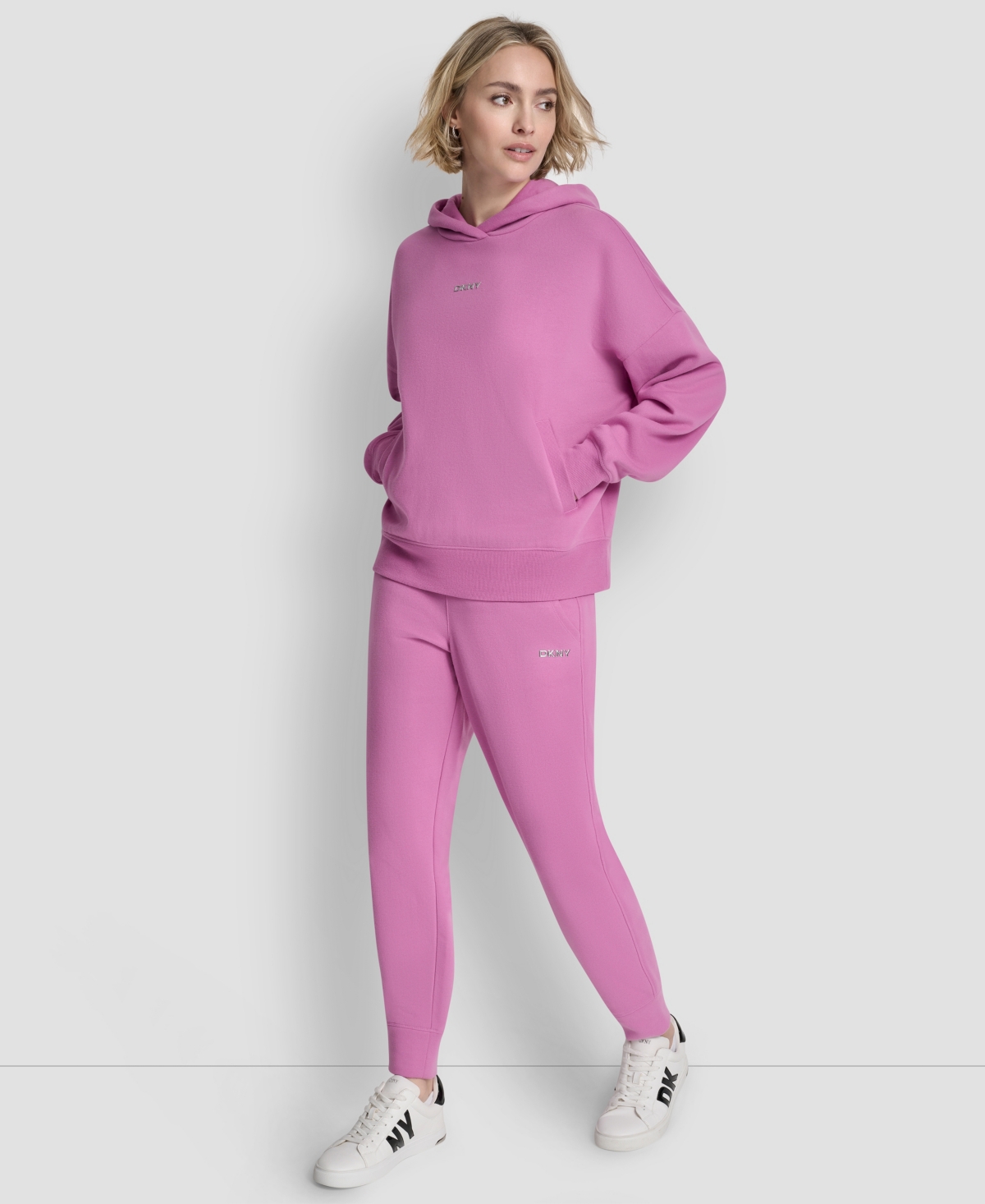 Dkny Women's Metallic Bubble Slim Fit Jogger Pants