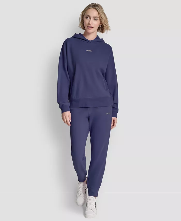 Women's Metallic Bubble Logo Drop Shoulder Pull-On Hoodie - thumbnail 8