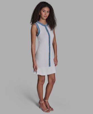 Women's Crewneck Ruffle Hem Dress