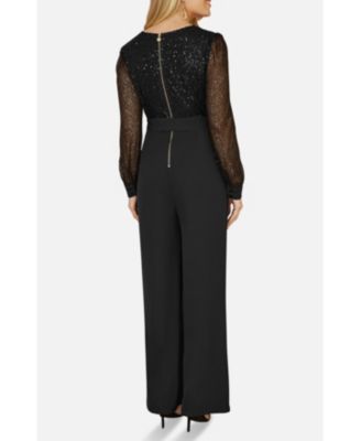 Women's Sequin Wrap Over Jumpsuit