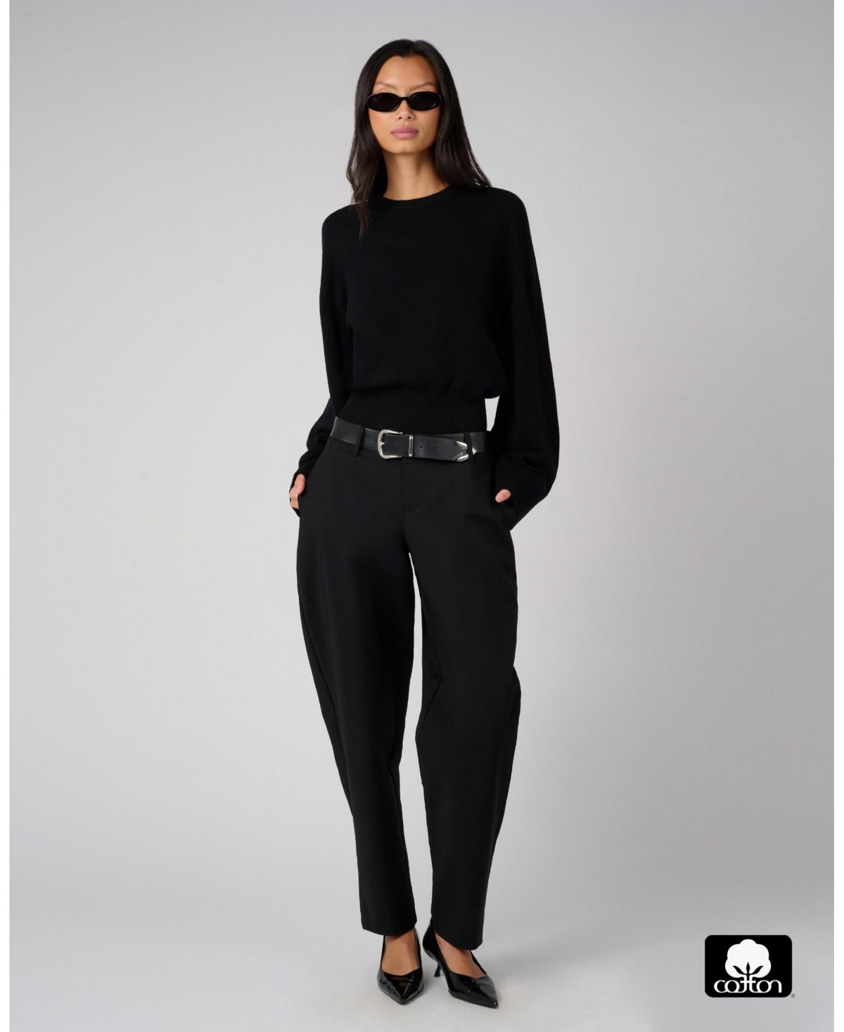 WeWoreWhat Women's Bubble Crewneck Sweater.