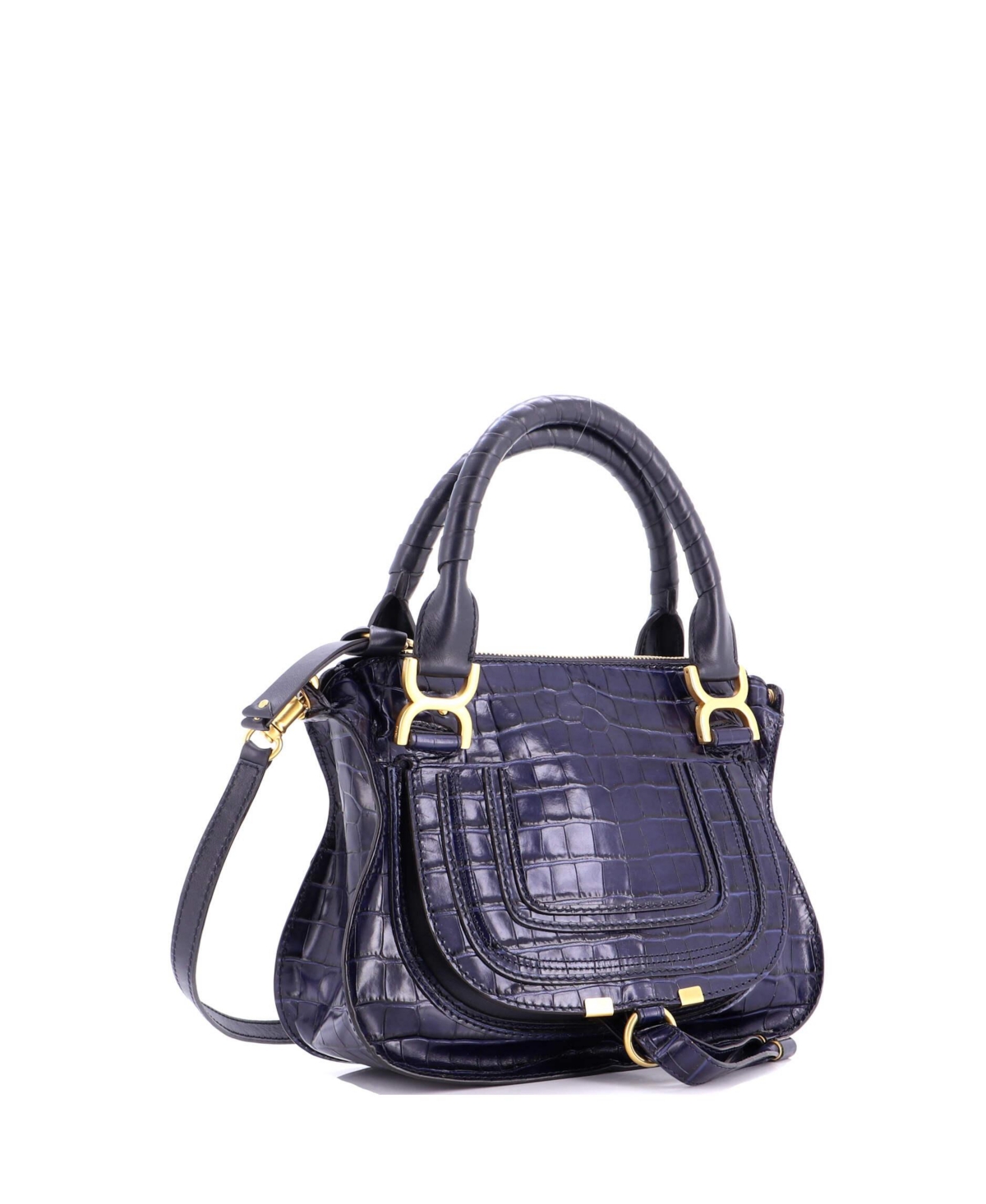 Pre-Owned Chloe Small Marcie Satchel Embossed Leather