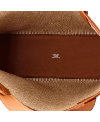 27 Cabas H en Biais Tote Canvas with Leather