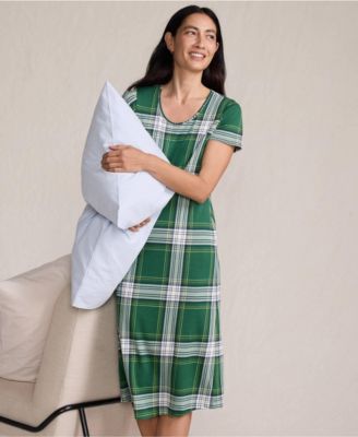 Women's Petite Cotton Short Sleeve Midcalf Nightgown