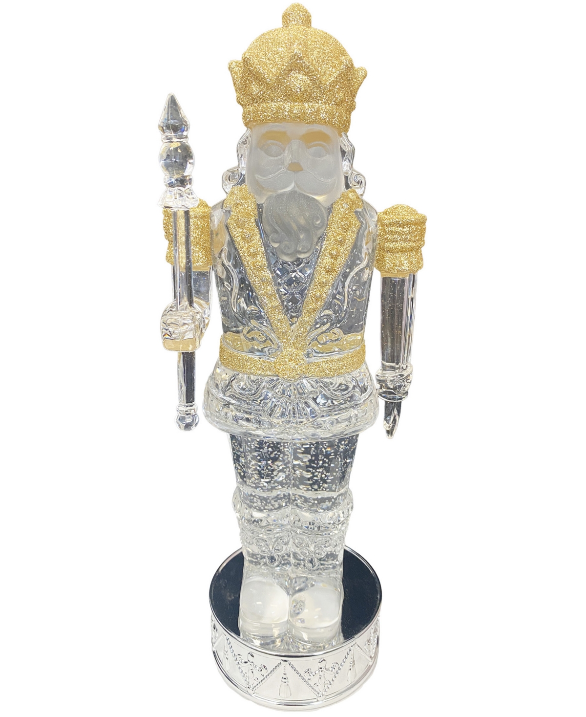 Santa's Workshop 13" Nutcracker Glitter Globe In Transparent